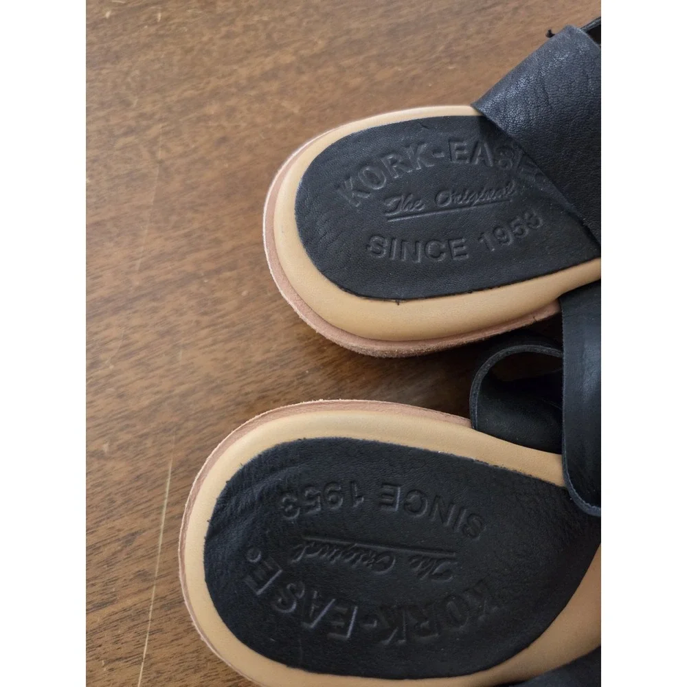 Cork Ease Marianna Ankle Strap Sandals Sz 10 Black‎